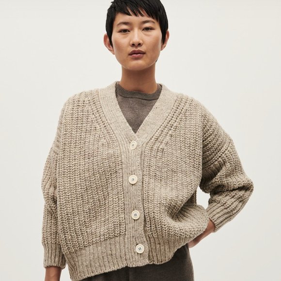 Babaa Sweaters - Babaa No 19 Mist Cardigan One Size